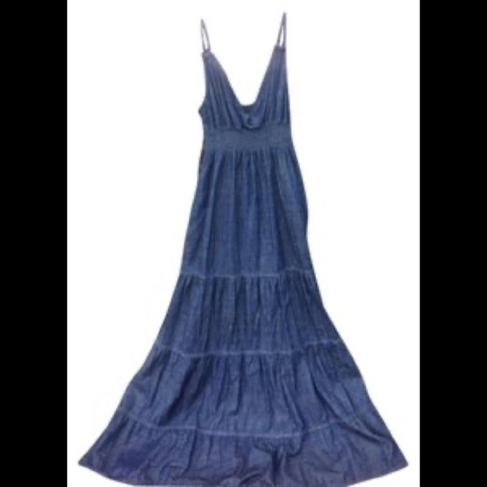 Blue Asphalt Navy Blue Tiered Maxi Dress